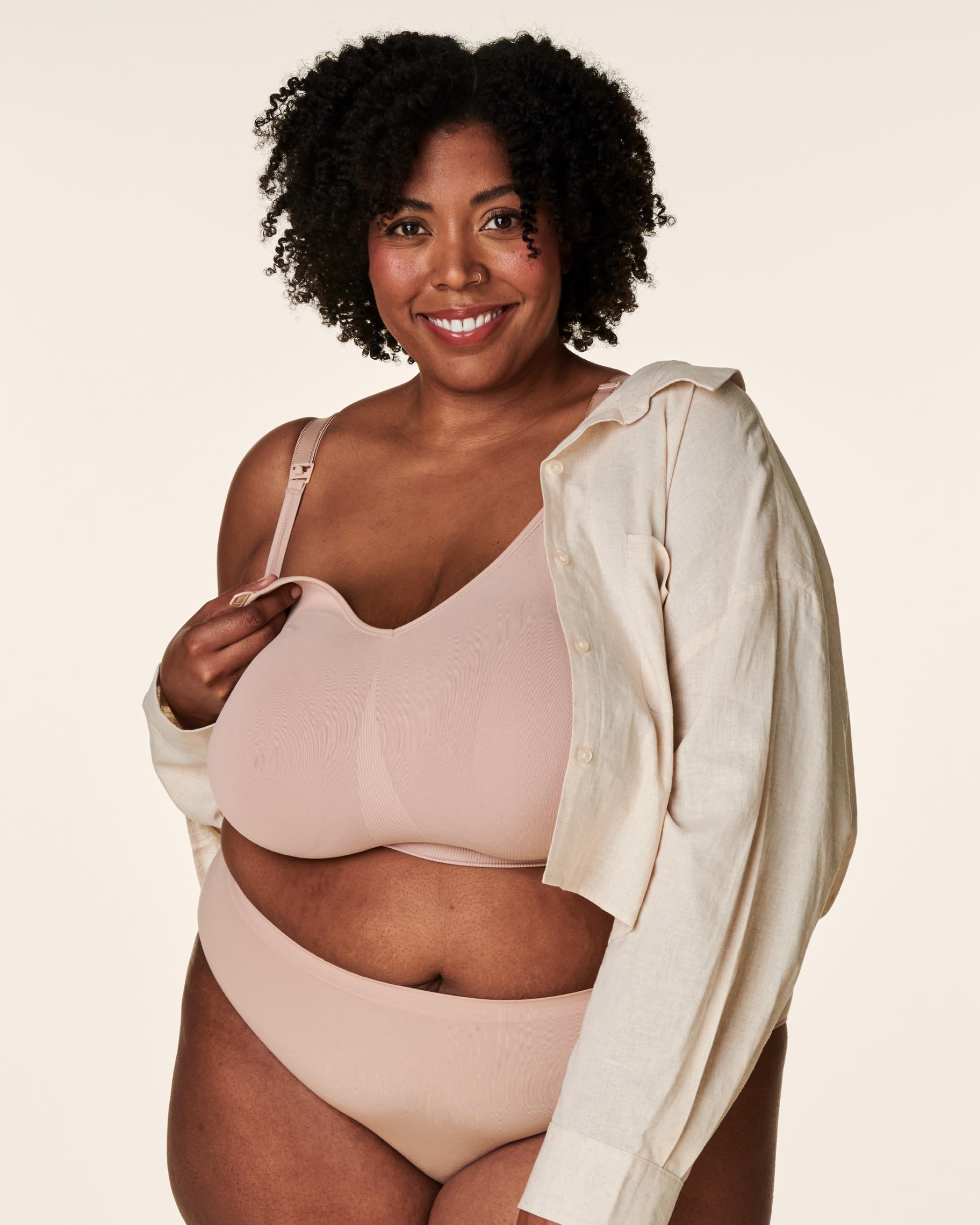 Bravado Designs Body Silk Seamless Nursing Bra for Breastfeeding, Extended Cup Wireless Maternity Bra