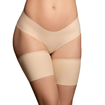 Bye Bra Thigh Bands for Women, Silicone Straps, Anti-Chafing and Rubbing Bands, Prevent Inner Thigh Chafing, Beige and Black, S-XXL