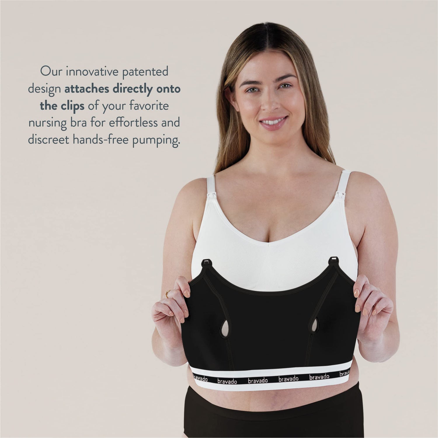 Bravado Designs Sustainable Hands-Free Pumping Accessory | Clip and Pump | Organic Cotton &amp; Tencel™ Modal Blend | S-XL