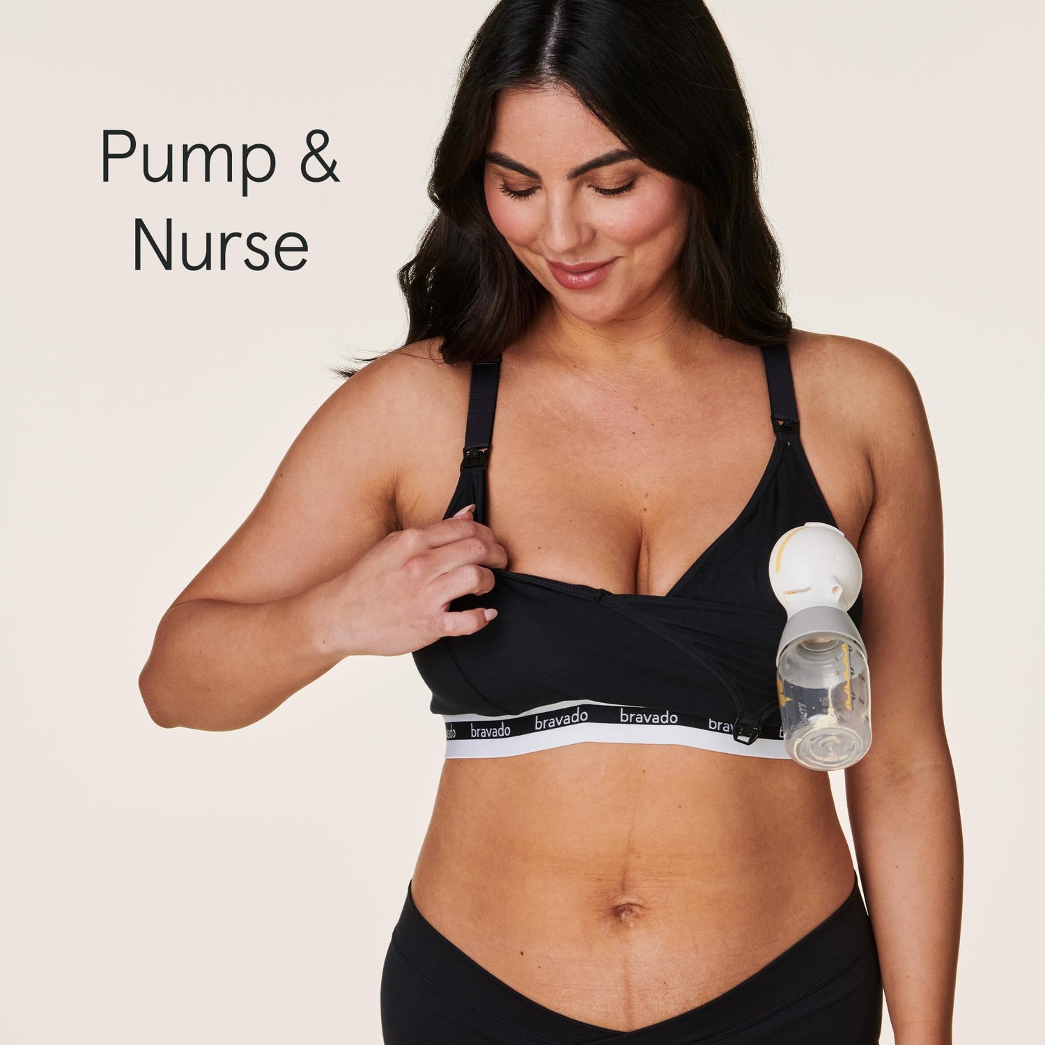 Bravado Designs Sustainable Pumping &amp; Nursing Bra | Original | Organic Cotton &amp; Tencel™ Modal Blend | Hands-Free | B-G Cup