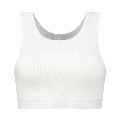 Bye Bra Natural Rib Cropped Tanktop White S