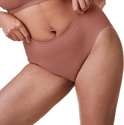 Bravado Designs Sustainable Panty | High-Rise | Seamless | Recycled Nylon, Organic Cotton &amp; Modal Blend (Roseclay 21001)