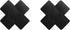 Bye Bra X Style Nipple Covers, Adhesive Nipple Covers for Parties and Festivals, Black, One Size