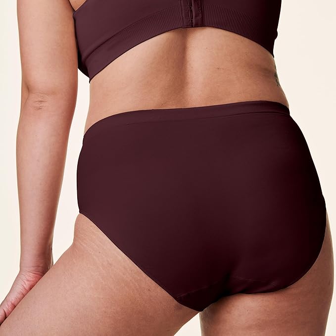 Bravado Designs Sustainable Panty | High-Rise | Seamless | Recycled Nylon, Organic Cotton &amp; Modal Blend (Cherry 21001)