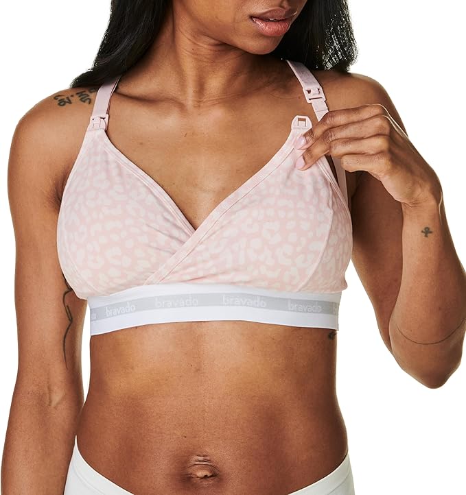 Bravado Original Soft Nursing and Maternity Bra (Pink Leopard 1014)