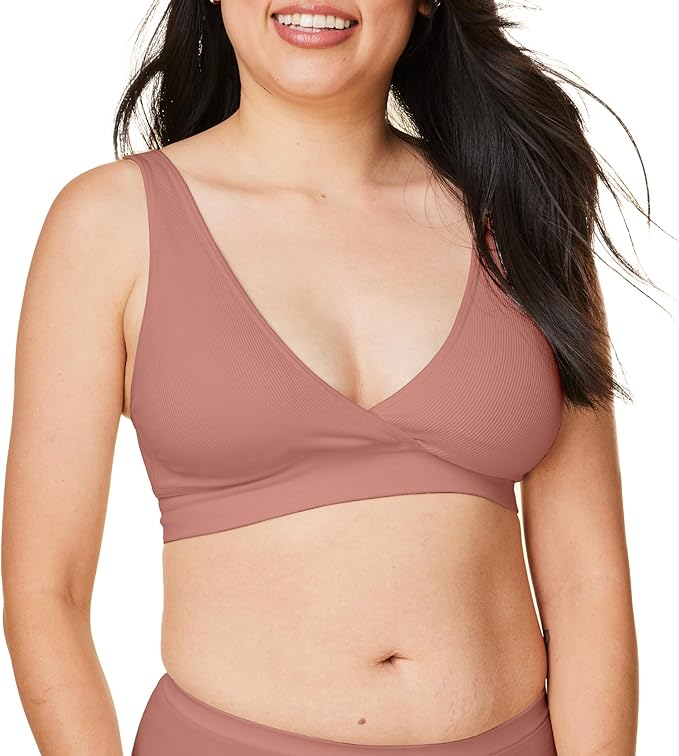 Bravado Designs Sustainable Maternity &amp; Nursing Bra | Restore | Recycled Nylon | Seamless &amp; Wireless | (Roseclay 11030)