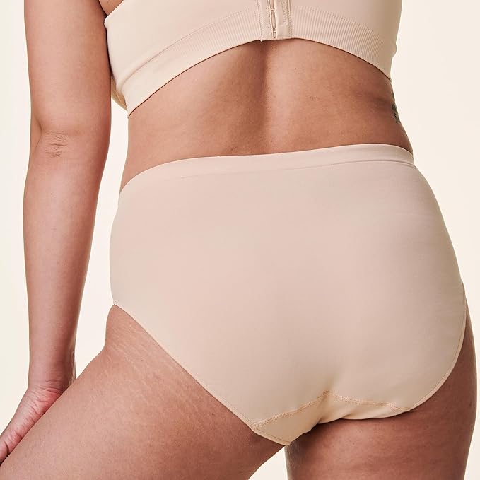 Bravado Designs Sustainable Panty | High-Rise | Seamless | Recycled Nylon, Organic Cotton &amp; Modal Blend (Butterscotch 21001)