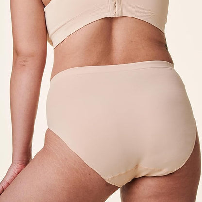 Bravado Designs Sustainable Panty | High-Rise | Seamless | Recycled Nylon, Organic Cotton &amp; Modal Blend (Butterscotch 21001)