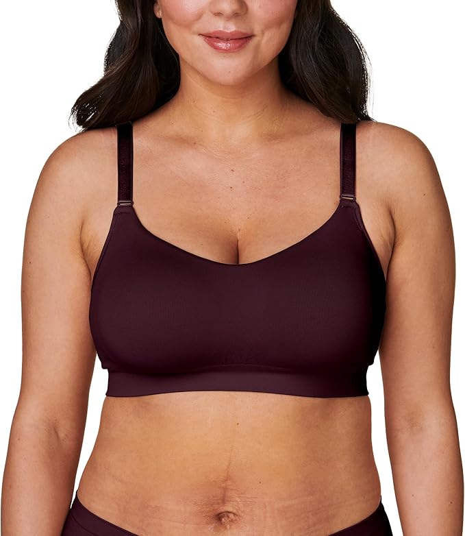 Bravado Designs Everyday Bra, Non Wired Balconette Bra for Women, Comfort Bra (Cherry 11058)