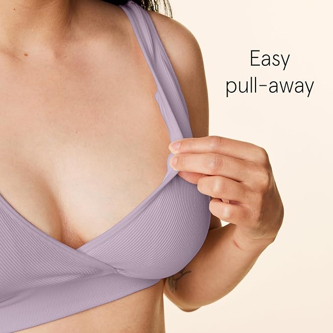 Bravado Designs Sustainable Maternity &amp; Nursing Bra | Restore | Recycled Nylon | Seamless &amp; Wireless | (Grey Orchid 11030)