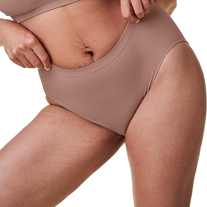 Bravado Designs Sustainable Panty | High-Rise | Seamless | Recycled Nylon, Organic Cotton &amp; Modal Blend (Cameo 21001)