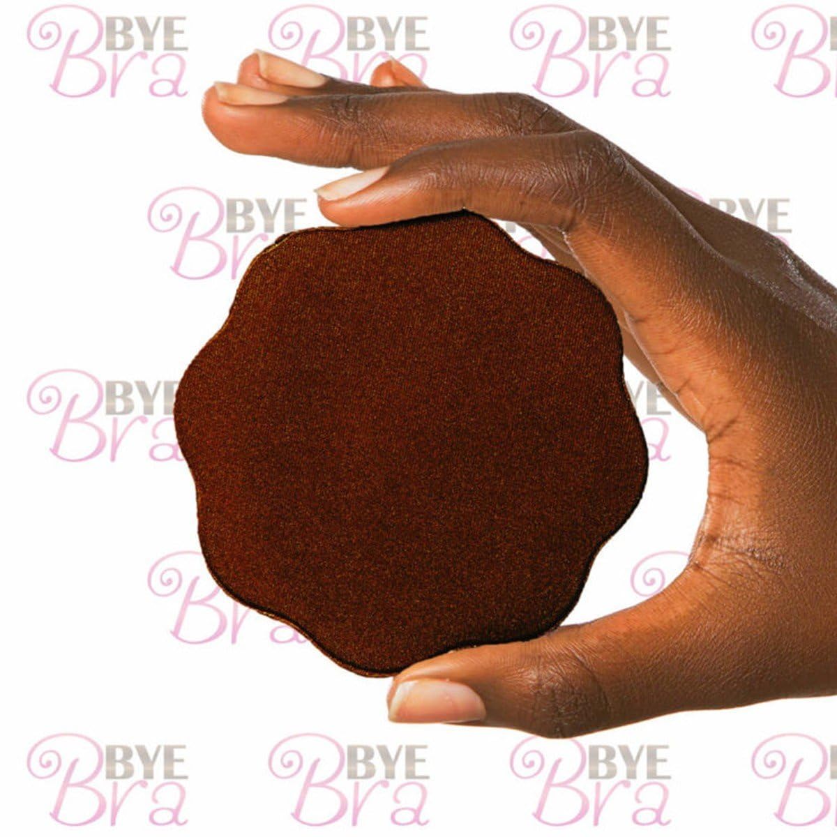 Bye Bra Women's Fabric Nipple Covers Breast Petals, Brown, One Size
