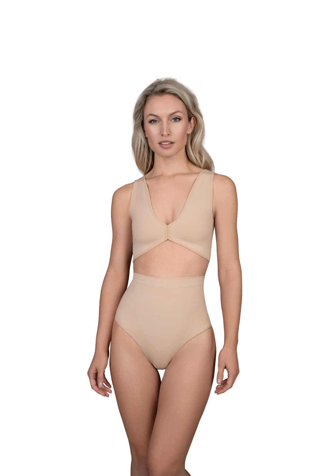 Soft Touch Seamless Reversible Bra Top Beige XXL