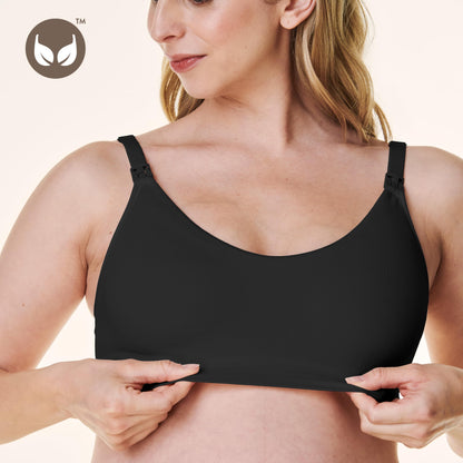 Bravado Designs Nursing Bra Full Coverage Wireless Scoop Neck Comfort Maternity Bra