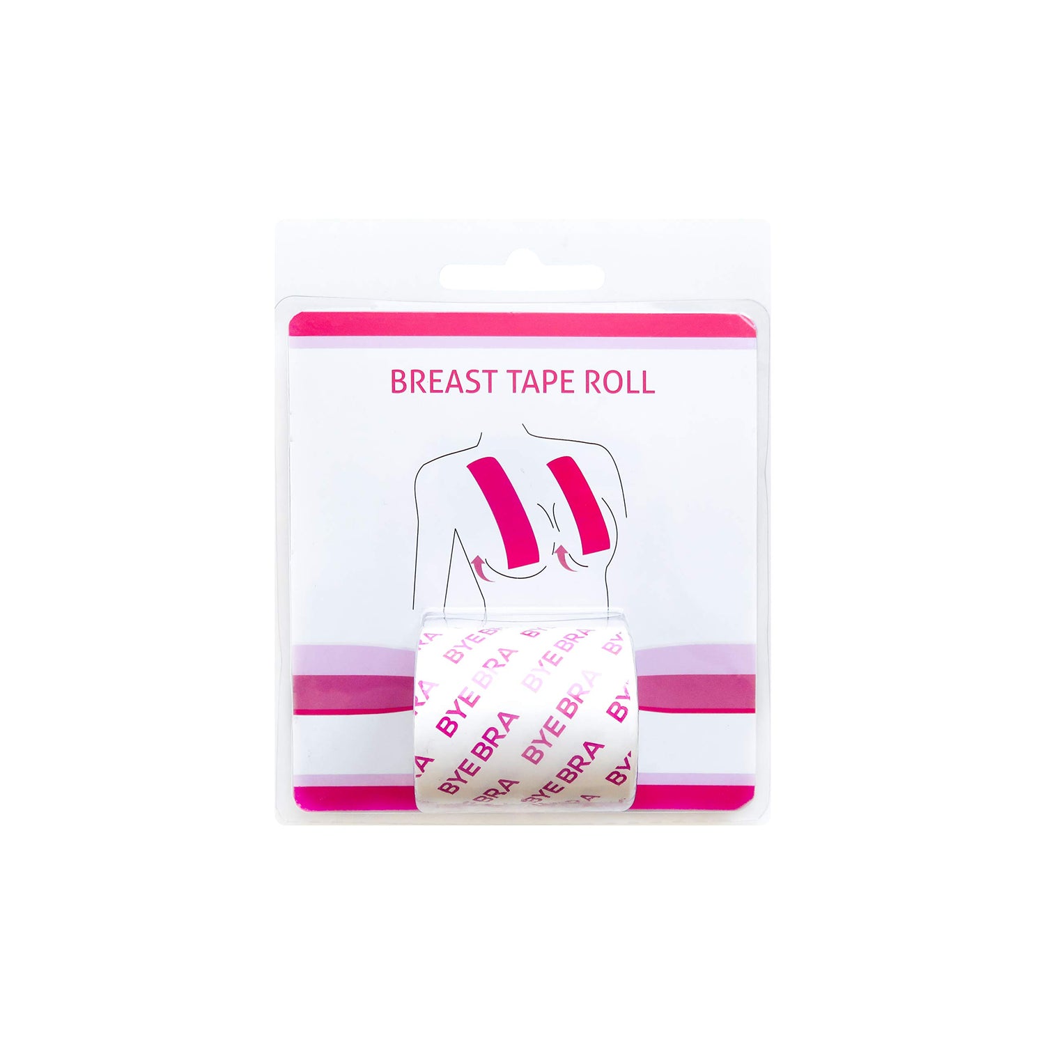 Bye Bra Breast Lifting Tape Roll, Lifting Boob Tape, 3 Meters with 3 Pairs Satin Nipple Covers