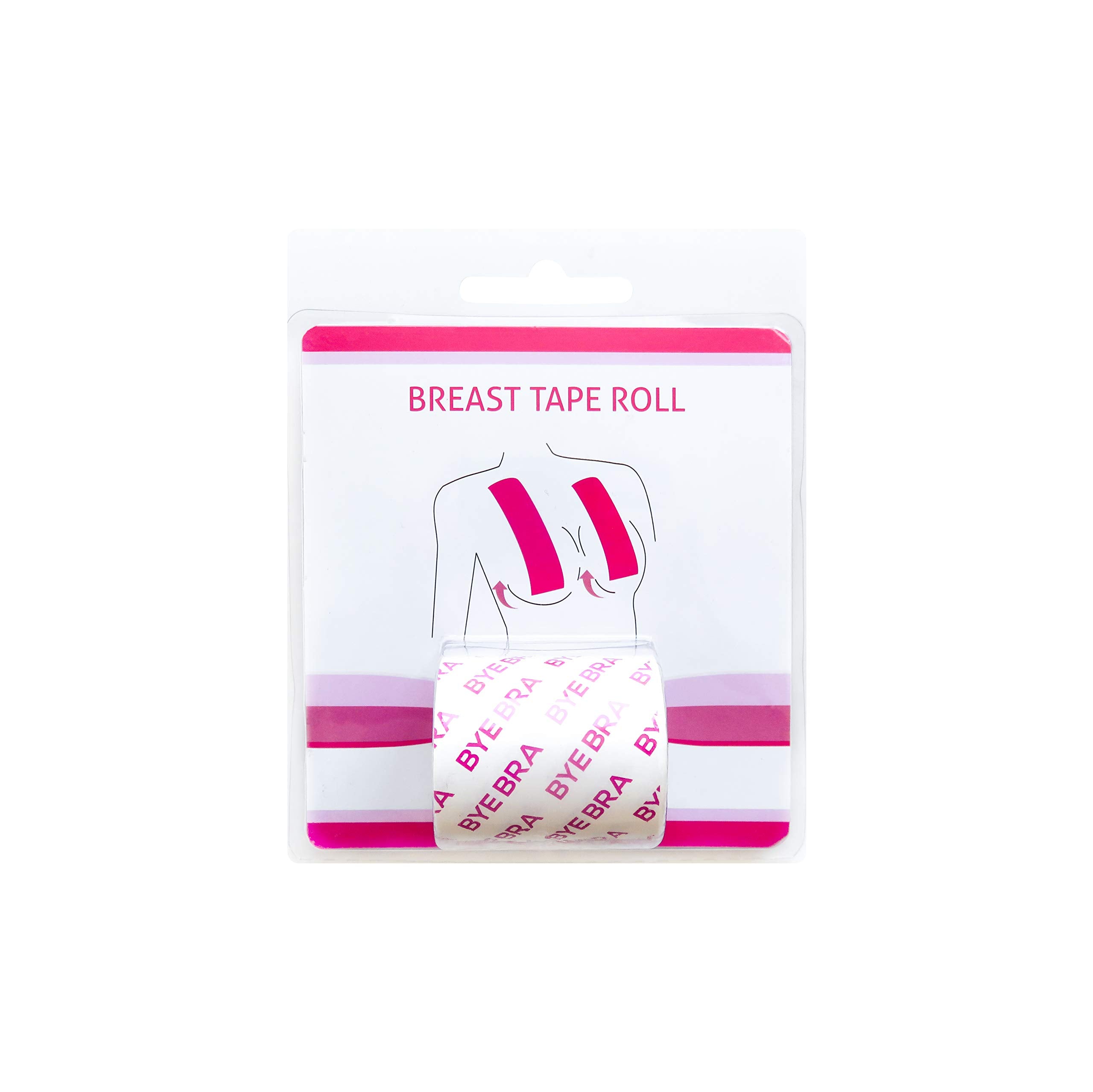 Bye Bra Breast Lifting Tape Roll, Lifting Boob Tape, 3 Meters with 3 Pairs Satin Nipple Covers