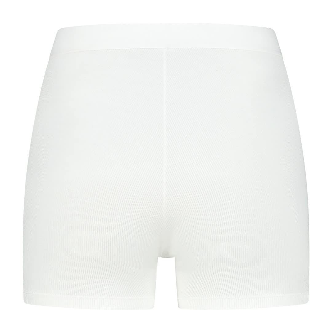 Natural Rib Boyshort White XXL
