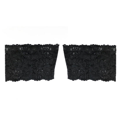 Bye Bra Lace Thigh Strips for Women, Anti Chafing and Chafing Bands, Prevent Inner Thigh Chafing, Beige and Black, S-XXL