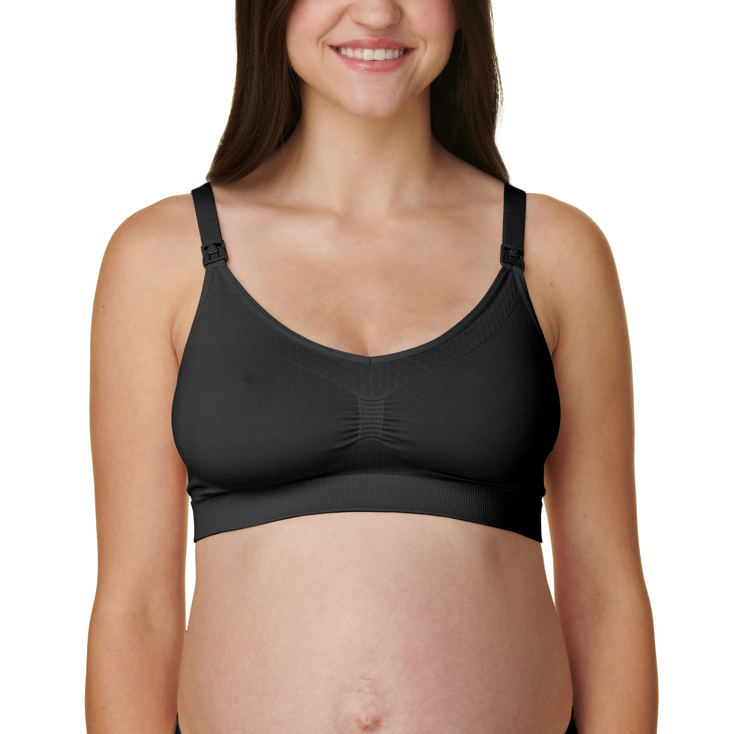 Basics by Bravado Women's Comfort Maternity Bra and Nursing Bra Adjustable, Seamless