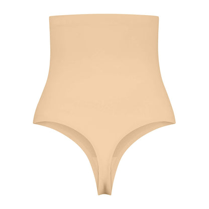 Bye Bra Invisible Thong, High Waist, Low Control, No Stitch, Cotton Gusset, Lightweight