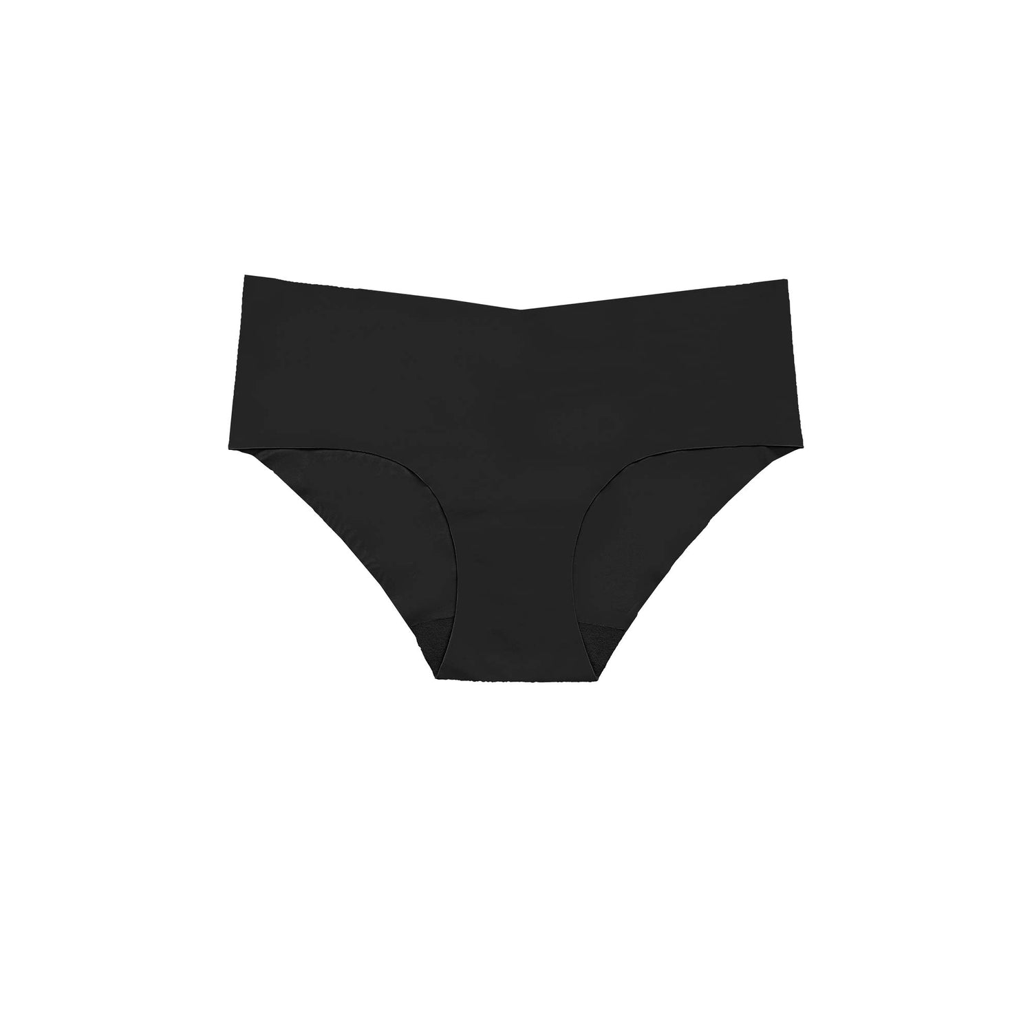 Bye Bra Invisible Hipster Panties, High Waist, Seamless Bikini, No Stiching, No Panty Line, Smooth Edges, 2 Pack, S-XXL, Beige and Black