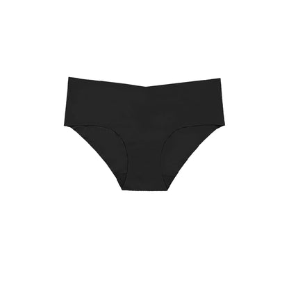 Bye Bra Invisible Hipster Panties, High Waist, Seamless Bikini, No Stiching, No Panty Line, Smooth Edges, 2 Pack, S-XXL, Beige and Black