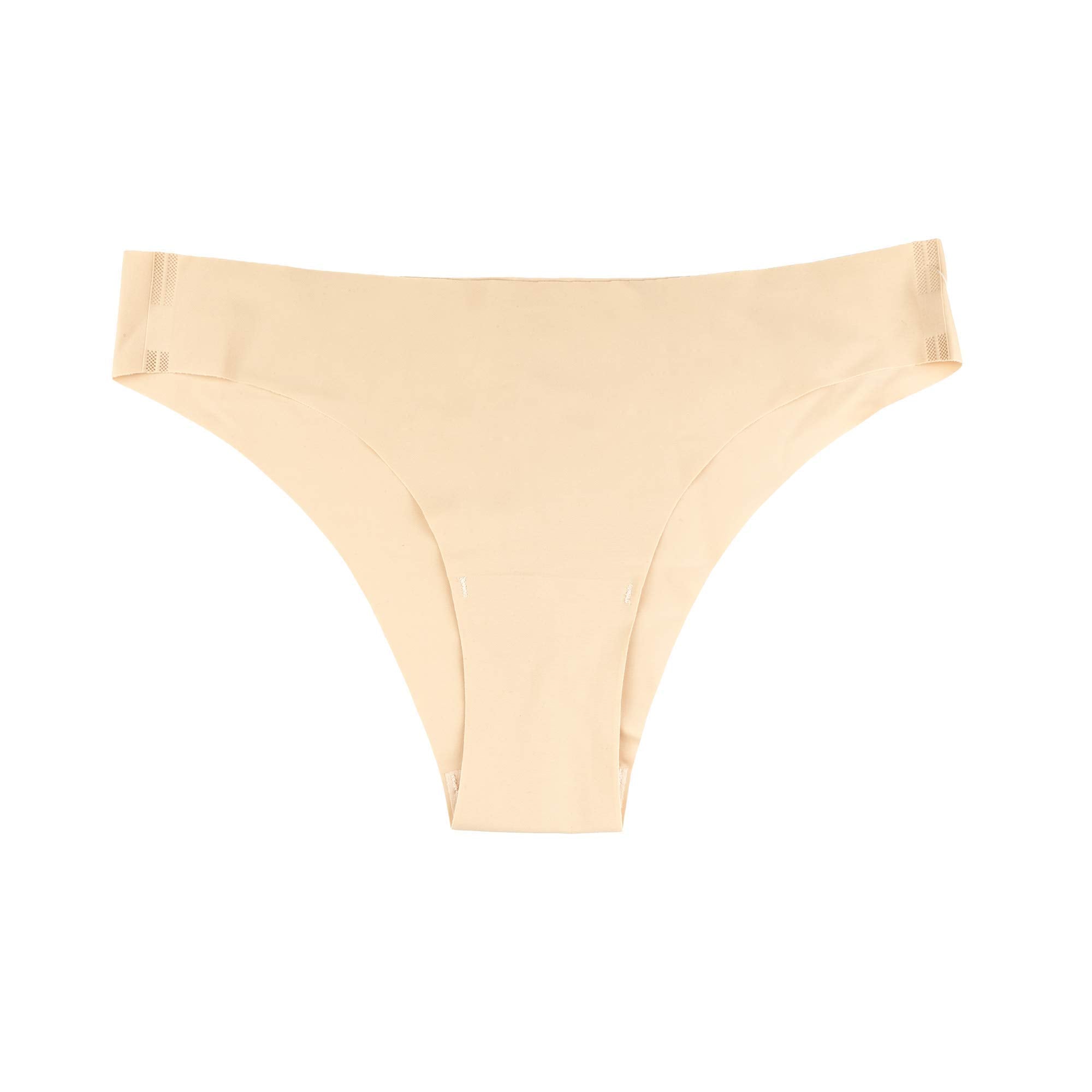 Bye Bra Invisible Brazilian Panties, Seamless Low Rise Underwear, Smooth and Comfortable Knickers with no-Stitching, 2-Pack: Nude, Black