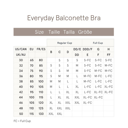 Bravado Designs Everyday Bra, Non Wired Balconette Bra for Women, Comfort Bra
