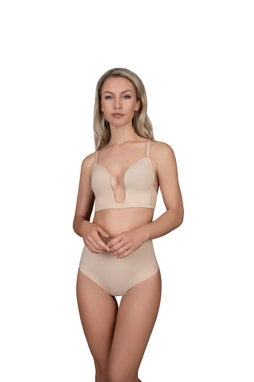 Ultra Plunge Bra Beige XXL