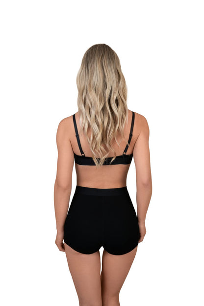Natural Rib Boyshort Black M