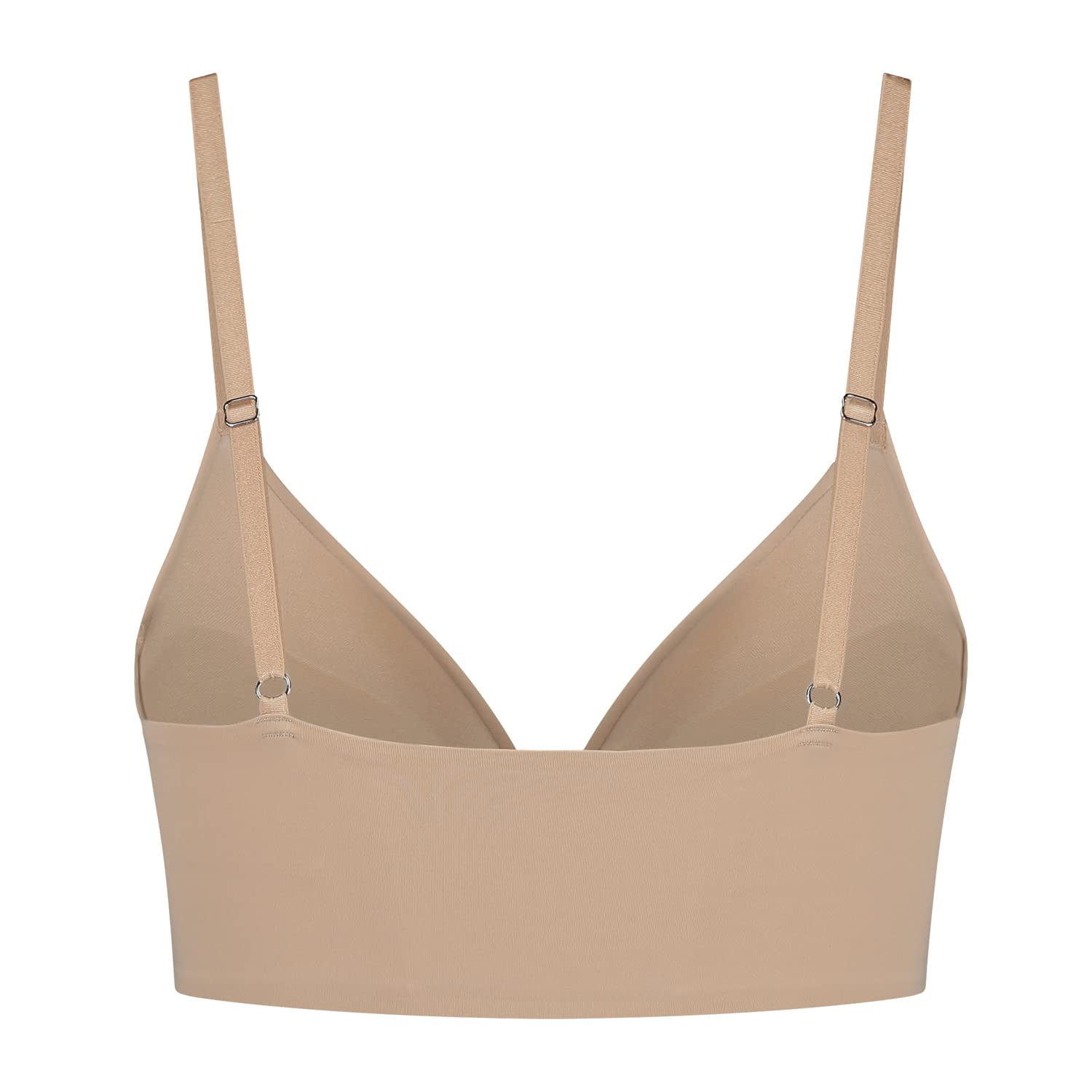 Bye Bra Bra Top Push Up, Push-Up Bra, Wire Free Bra, Deep Plunge Front, Adjustable Shoulder Strap, Sculpting Shapewear, Beige, Xxl