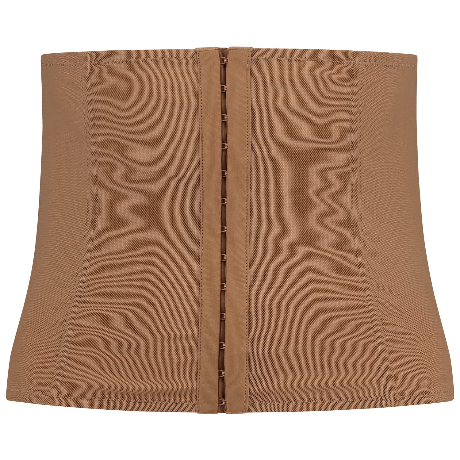 Bye Bra Powermesh Waist Trainer, High Control, Hook And Eye Lock, Transparent Look, Lightweight, Shapewear For Women, Beige Black Light Brown S-XXL