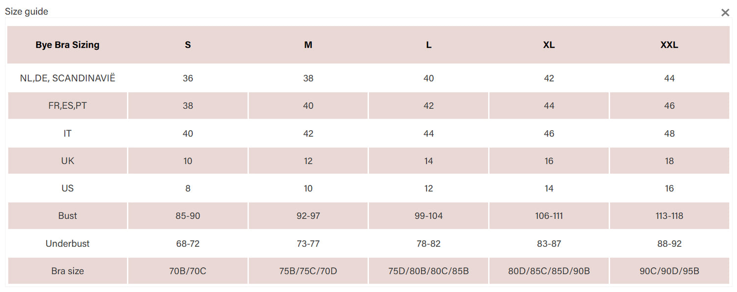 Bye Bra Soft Touch Seamless Tube Top Beige XL