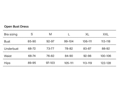 Bye Bra Powermesh Open Bust Dress, High Control, Bonded Edges, Breathable Mesh, Transparent Look, Lightweight, Shapewear