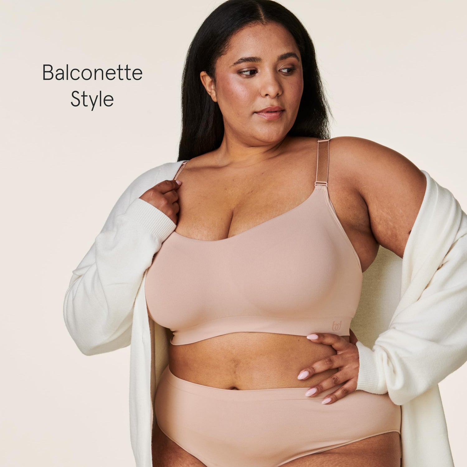 Bravado Designs Everyday Bra, Non Wired Balconette Bra for Women, Comfort Bra