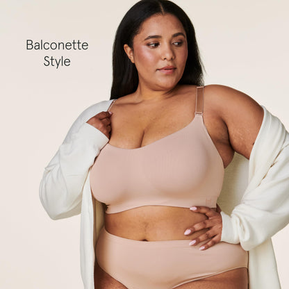 Bravado Designs Everyday Bra, Non Wired Balconette Bra for Women, Comfort Bra