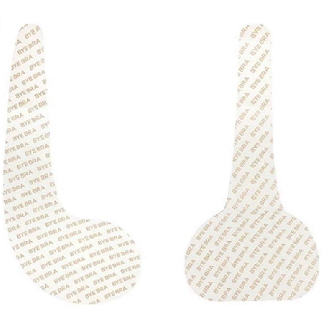 Bye Bra Perfect Cleavage Tape, Adhesive Breast Lift Tape, Push-up Boob Tape, One Size A-F with Beige Satin Nipple Covers