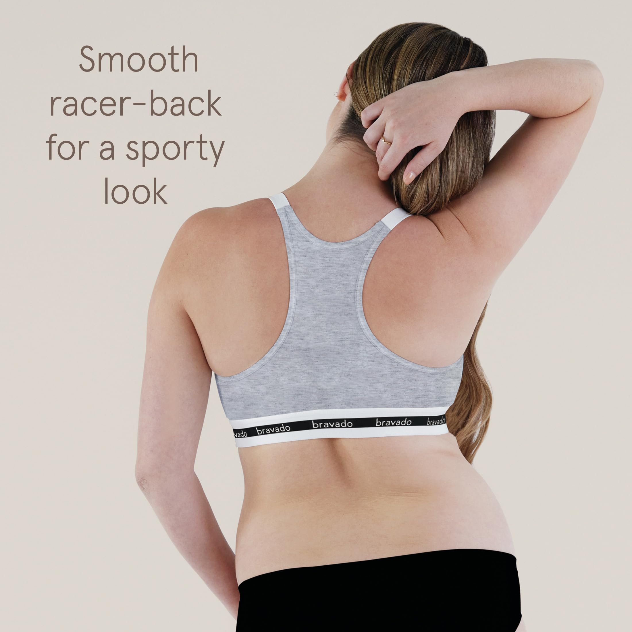 BRAVADO! DESIGNS Women's Original Maternity & Nursing Sleep Bra, Cotton-Modal, Pink L