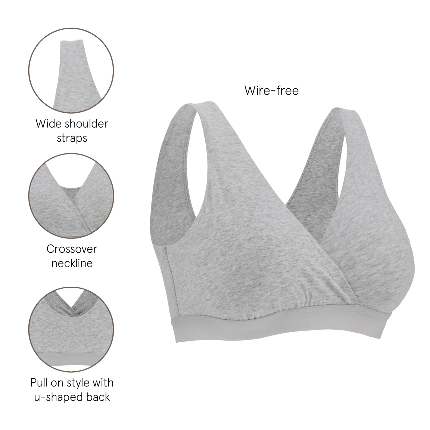 Bravado Designs Wireless Cotton Sleep Bras for Women, Everyday Bralette