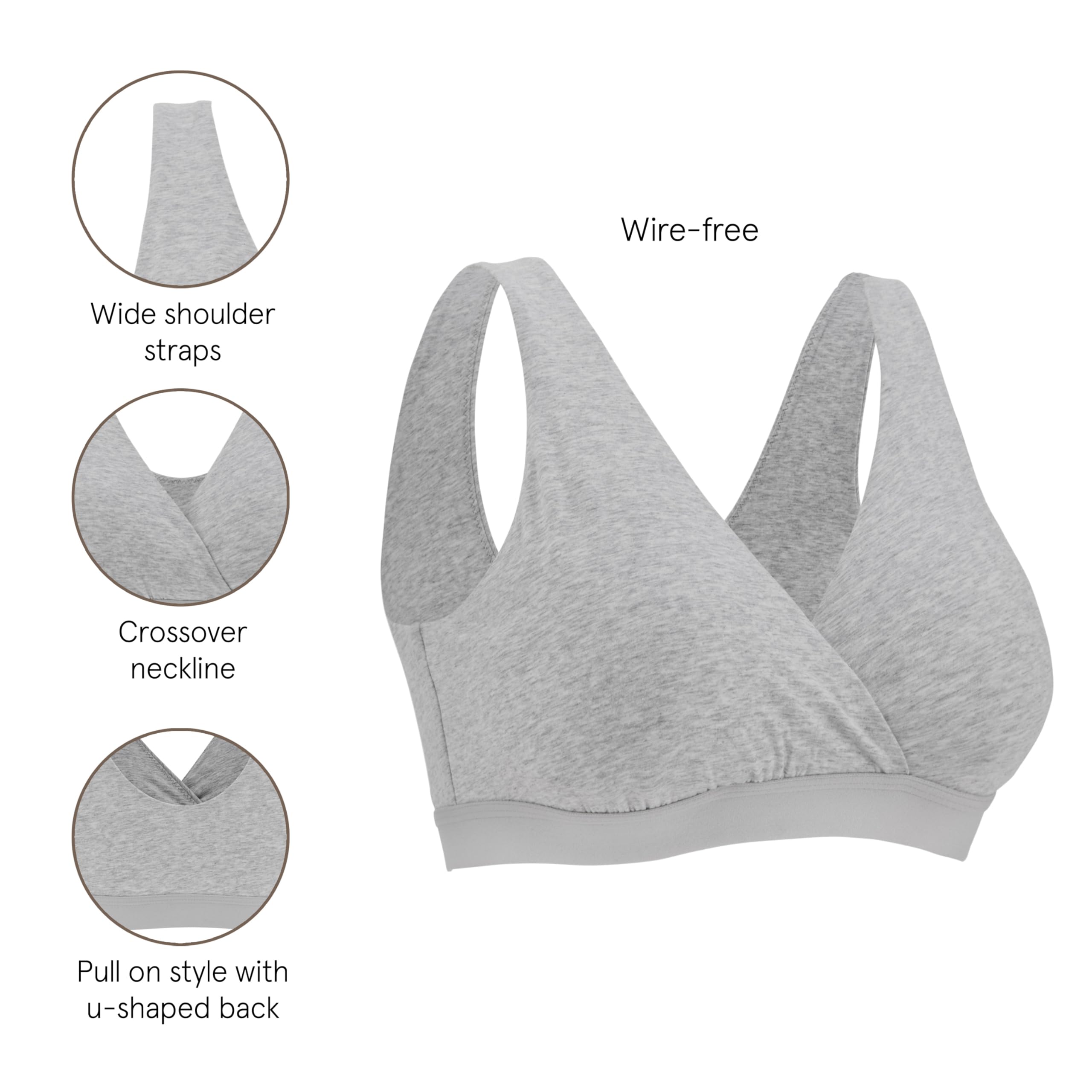 Bravado Designs Wireless Cotton Sleep Bras for Women, Everyday Bralette