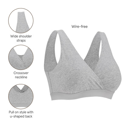 Bravado Designs Wireless Cotton Sleep Bras for Women, Everyday Bralette