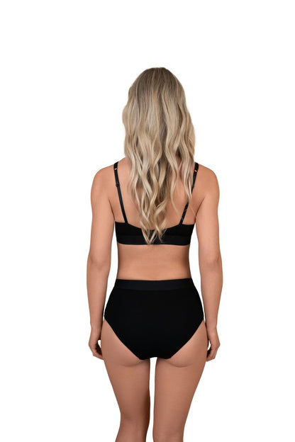 Natural Rib Hiphugger Black S