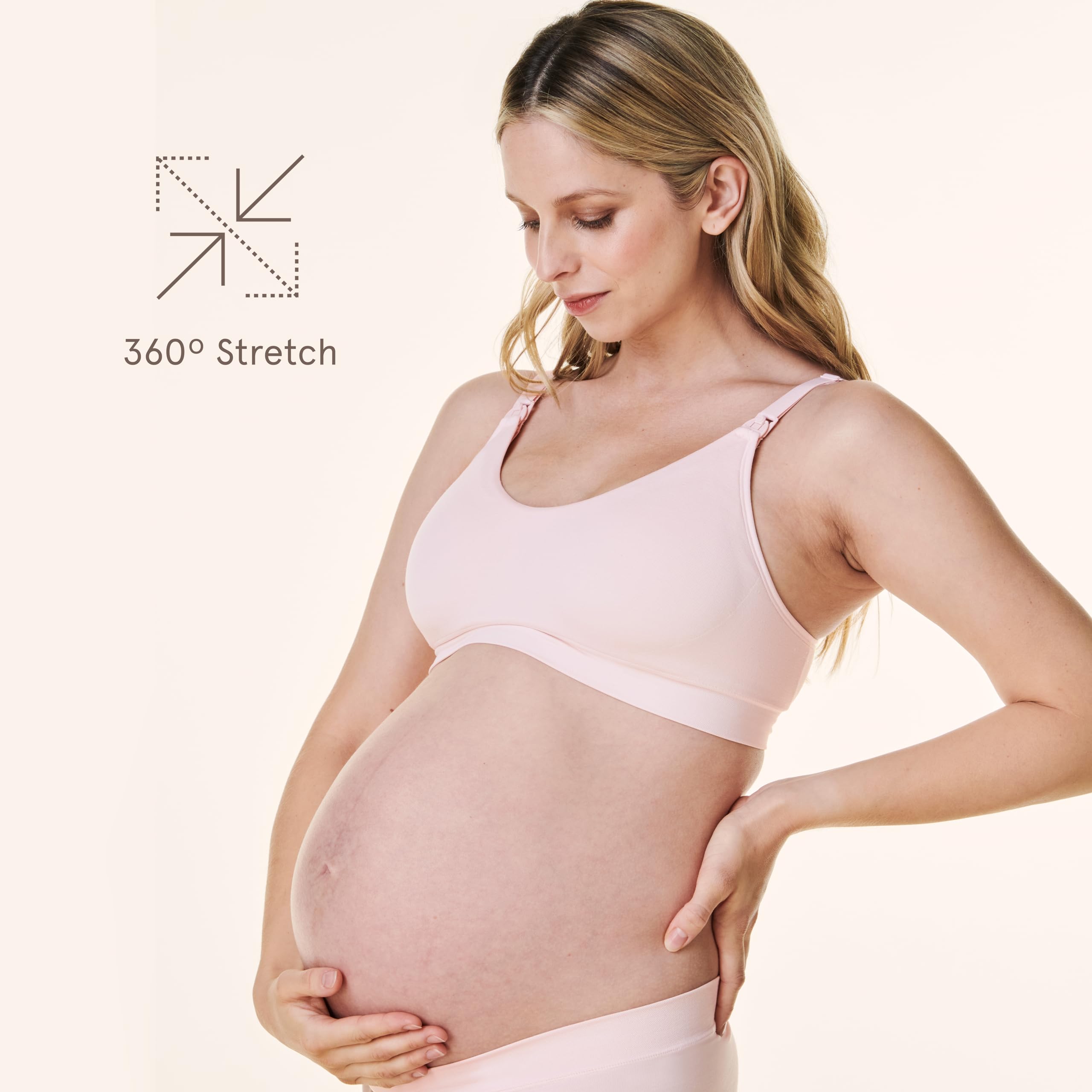 Bravado Designs Nursing Bra Full Coverage Wireless Scoop Neck Comfort Maternity Bra