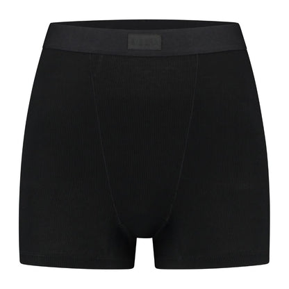 Natural Rib Boyshort Black XXL