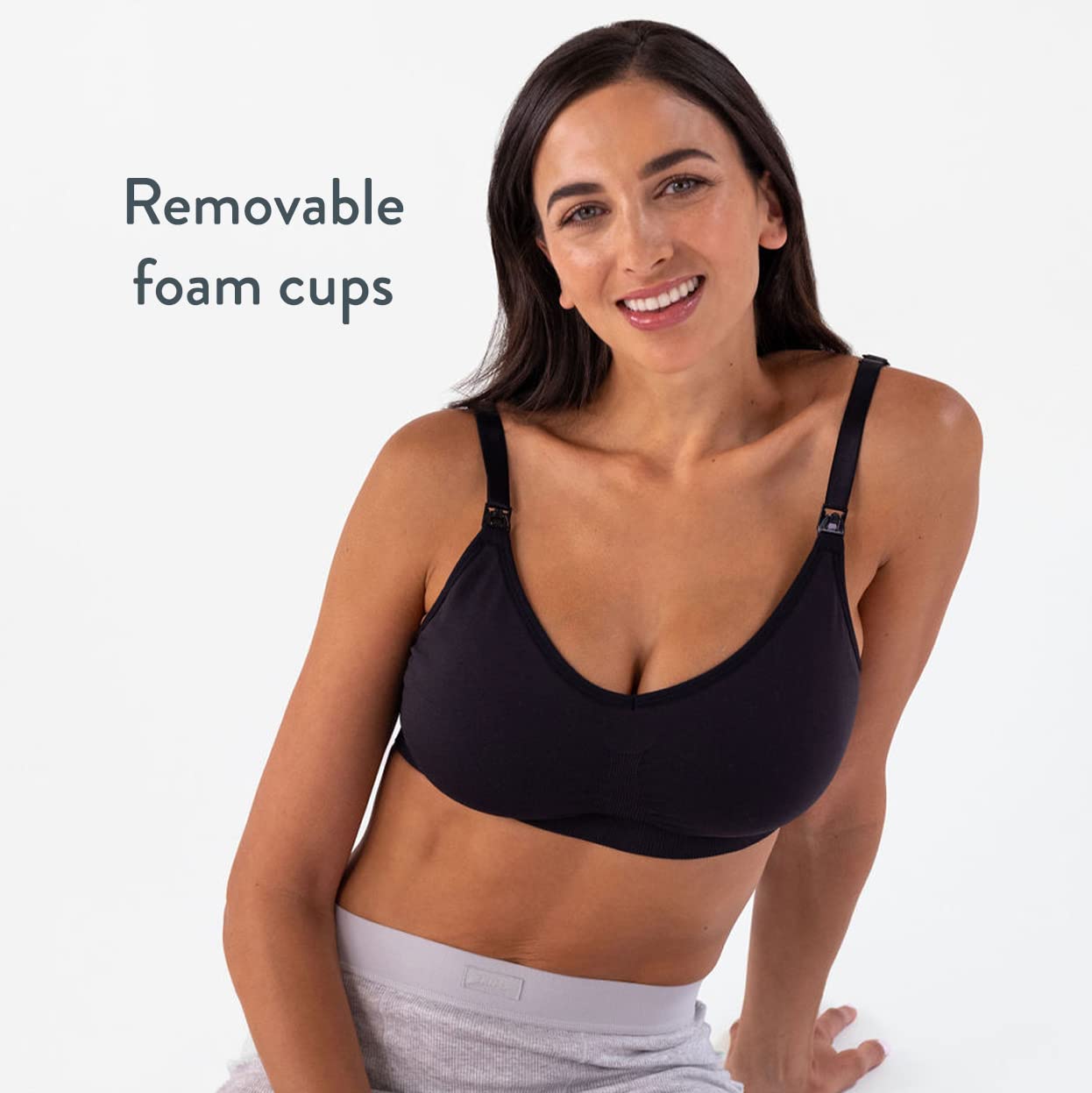 Basics by Bravado Maternity & Nursing Bra Seamless Double Layer, Wirefree, Adjustable for Breastfeeding S - XXL