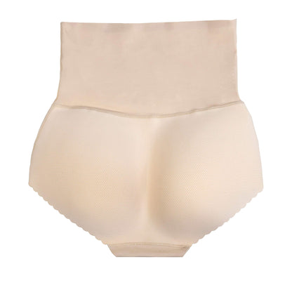 Bye Bra Padded Panties - High Waist Shapewear, Breathable Butt Enhancer Round and Fuller Shape with Tummy Control, Beige, Sizes: S, M, L