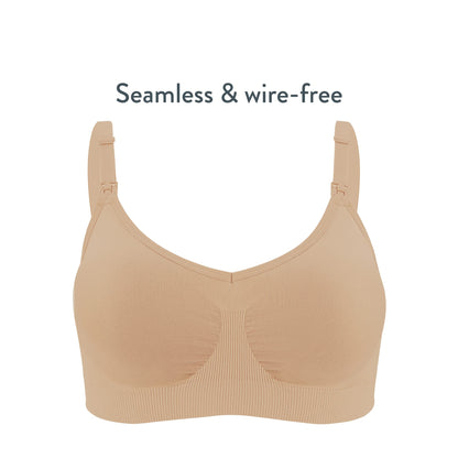 Basics by Bravado Maternity &amp; Nursing Bra Seamless Double Layer, Wirefree, Adjustable for Breastfeeding S - XXL