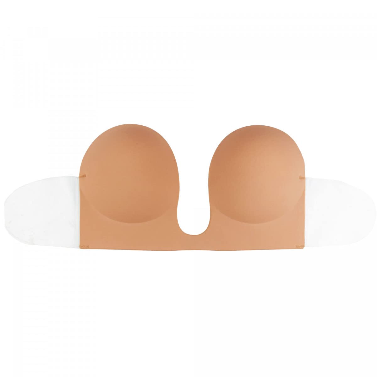 Bye Bra Seamless U Style Bra, Adhesive Bra, Strapless and Backless Bra, Push up Bra, Cup A-E, Brown, Beige and Black (Brown, Cup D)