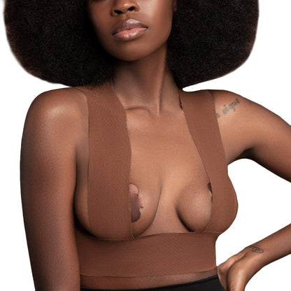 Bye Bra Body Tape Roll, Breast Lift Tape, Adhesive Bra, Lifting Boob Tape with Satin Nipple Covers, Multiple Colours Available