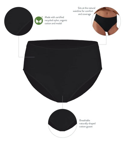Bravado Designs Sustainable Panty | High-Rise | Seamless | Recycled Nylon, Organic Cotton &amp; Modal Blend | XS-XXL